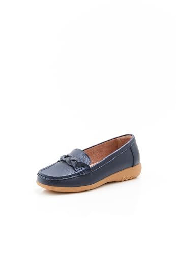 Damart - Amortyl Mokassins Obermaterial Leder genarbt Damen, blau, 40 EU Damart - Amortyl Mokassins Obermaterial Leder genarbt Damen, blau, 40 EU von Damart