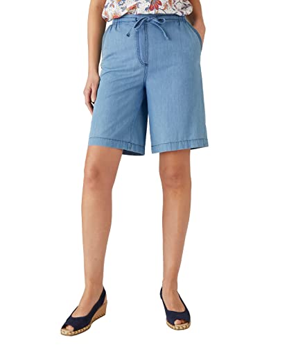 Damart Damen Bermuda Fluide Pur Coton Bermudas, Bleu Chambray, 50 von Damart