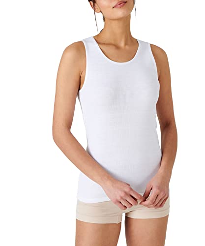Damart Damen Feines Cote-Tanktop T-Shirt, Weiß, X-Large Damart Damen Feines Cote-Tanktop T-Shirt, Weiß, X-Large von Damart