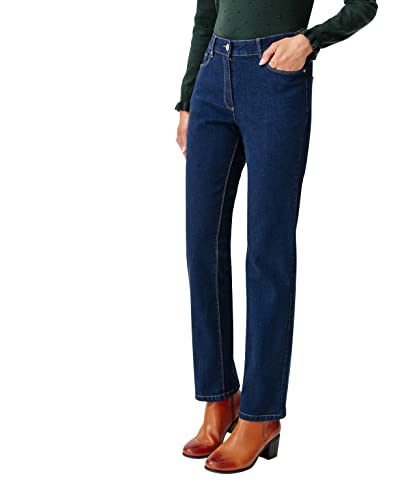 Damart Damen Jambe Droite Jeans, Blau (Indigo 08100), W34 (Herstellergröße: 44) von Damart