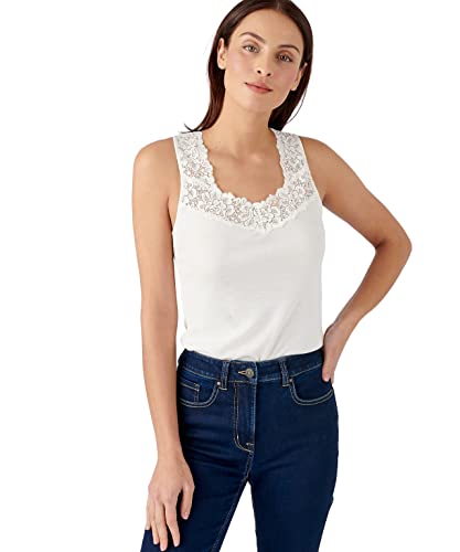 Damart Damen Seidiges Tanktop Unterwäsche, gebrochenes Weiß, 48 Damart Damen Seidiges Tanktop Unterwäsche, gebrochenes Weiß, 48 von Damart