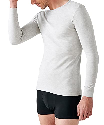 Damart Herren Langarm-Shirt, Wärmegrad Medium 3. Thermounterwäsche-Oberteil, Grau Meliert, XL von Damart