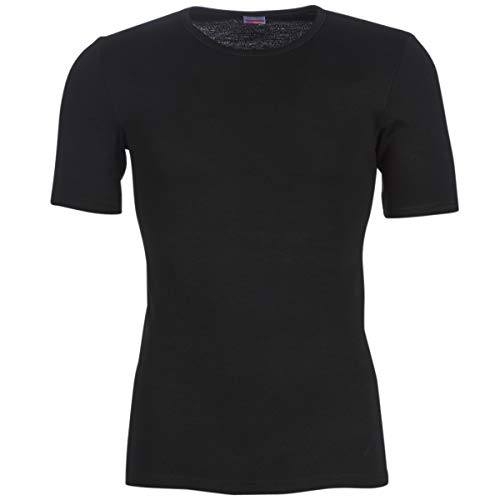 Damart Herren Kurzarm-Shirt, Wärmegrad Medium 3. Thermounterwäsche-Oberteil, Schwarz (Schwarz), S von Damart