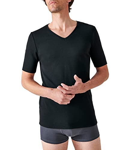 Damart Herren T-Shirt Col V Maille Interlock Thermolactyl Degré 3 Thermounterwäsche-Oberteil, Schwarz, M von Damart