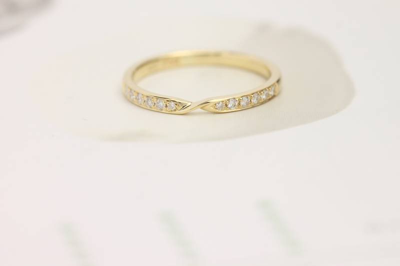 Diamant Ehering. Ring. Gold 14K, 18K, Weiß-, Gelb - Oder Roségold. Erhältlich in Platin von DameJewelry