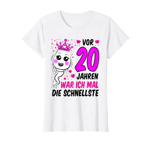 Damen Vor 20 Jahren war ich mal die Schnellste 20. Geburtstag T-Shirt von Damen 20.Ehrentag 20 Jubiläum 20 Geburtstag lustig