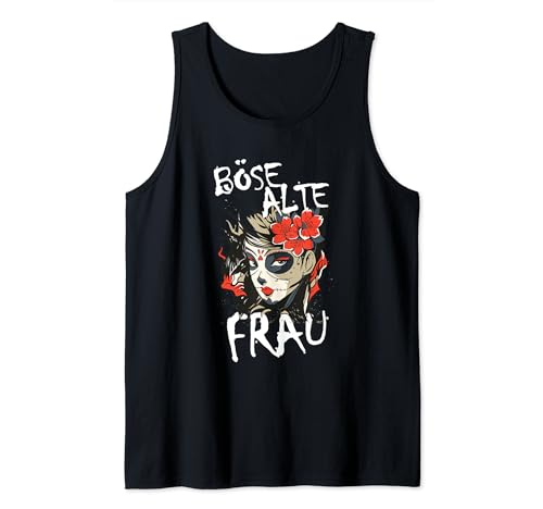 Böse Alte Frau Totenkopf Damen Skull Damen Tank Top Böse Alte Frau Totenkopf Damen Skull Damen Tank Top von Damen Biker Skull Totenkopf Designs