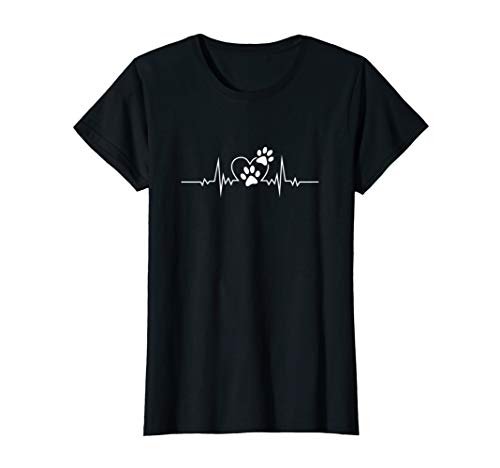 Damen Hundepfote Herz Frauchen Dog Mom Hundemama Hunde Geschenk T-Shirt von Damen Frauen Hundemama Hunde Frauchen Dog Geschenk