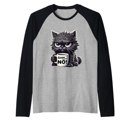 Ähm Nö Schwarze Katzen Herren Damen Lustiges Katzen Raglan Ähm Nö Schwarze Katzen Herren Damen Lustiges Katzen Raglan von Katzen Tshirt Damen und Herren Witzig Kinder