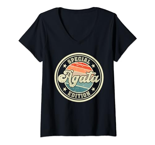 Damen Agata Special Edition lustiger Spruch Vorname Agata T-Shirt mit V-Ausschnitt Damen Agata Special Edition lustiger Spruch Vorname Agata T-Shirt mit V-Ausschnitt von Damen Mädchen Frauen Agata Name Geschenkidee