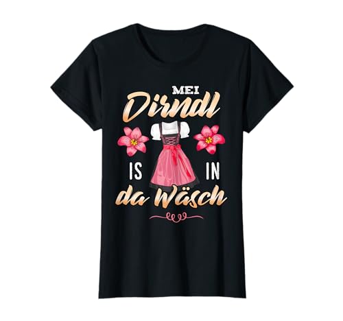Mei Dirndl is in da Wäsch Trachtenshirt Damen Dirndl T-Shirt von Damen Trachtenshirt & Mei Dirndl Sprüche
