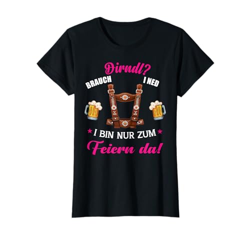 Dirndl Trachten Damen ersatz Lederhose Oktoberfest Dirndl T-Shirt von Damen Trachtenshirts bayrische Tracht Bluse Kostüm