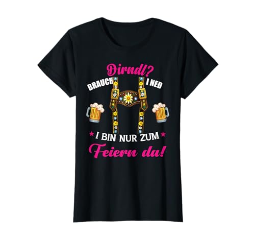 Dirndl Trachten Damen ersatz Lederhose Oktoberfest Dirndl T-Shirt von Damen Trachtenshirts bayrische Tracht Bluse Kostüm
