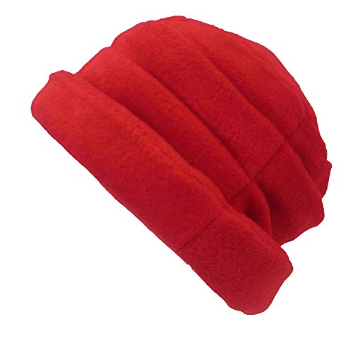 Damenhut Fleecemütze/Hut Kuschelweich rollbar Damenhüte Schalmützen Winter warm (Rot, 54) von Damenmützen