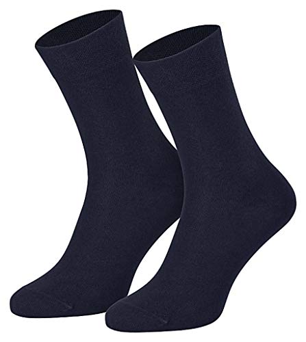 Dameris 3 Paar hochwertige Komfortsocken ohne Gummi (39-42, Marine) von Dameris