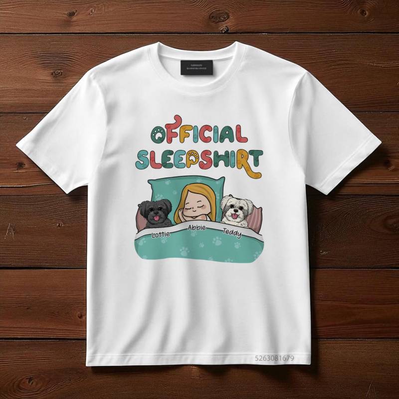 Personalisiertes Haustier Schlaf Shirt Lustiges Hunde Liebhaber Pyjama Top von DamianGoods