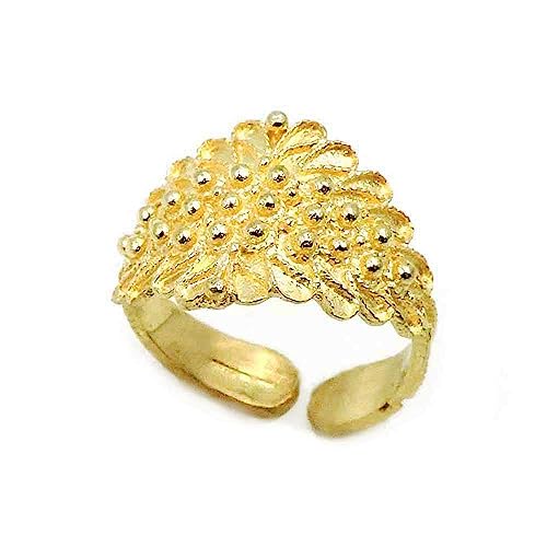 Sardischer Glaubensring aus vergoldetem 925er Sterlingsilber, größenverstellbar Oro von Damiano Argenti