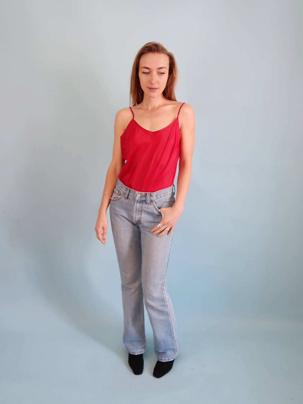 90Er Jahre Vintage Minimal Burgund/Rote Hemdchen 90Er Jahre Vintage Minimal Burgund/Rote Hemdchen von DamselflyGoods
