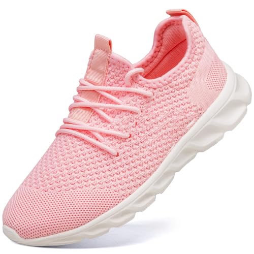 Damyuan Damen Schuhe Sneaker Sportschuhe Slip on Laufschuhe Turnschuhe Leicht Tennisschuhe Atmungsaktiv Wanderschuhe rosa 38 von Damyuan