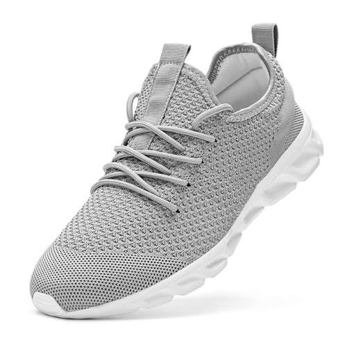 Damyuan Herren Laufschuhe Turnschuhe Sportschuhe Running Sneaker Freizeit Straßenlaufschuhe Fashion Leichtgewichts Atmungsaktiv Walkingschuhe Outdoor Fitness Jogging Sportsschuhe Grau 46 EU von Damyuan