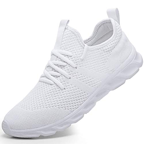 Damyuan Herren Laufschuhe Turnschuhe Sportschuhe Running Sneaker Freizeit Straßenlaufschuhe Fashion Leichtgewichts Atmungsaktiv Walkingschuhe Outdoor Fitness Jogging Sportsschuhe Weiß 39 EU von Damyuan