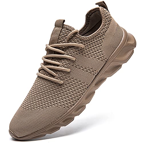 Damyuan Herren Schuhe Laufschuhe Turnschuhe Sportschuhe Sneaker Freizeit Straßenlaufschuhe Leichtgewichts Atmungsaktiv Walkingschuhe Outdoor Fitness Joggingschuhe Sportsschuhe Braun 48 EU von Damyuan