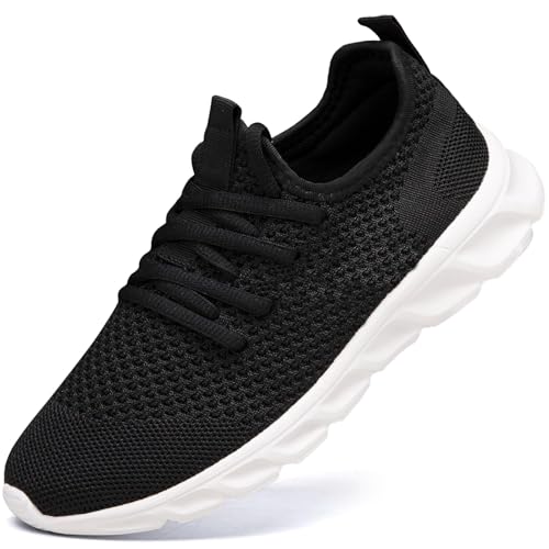 Damyuan Herren Schuhe Sportschuhe Sneaker Laufschuhe Turnschuhe leicht Slip on Tennisschuhe atmungsaktiv Wanderschuhe Fitnessschuhe schwarz 40 von Damyuan