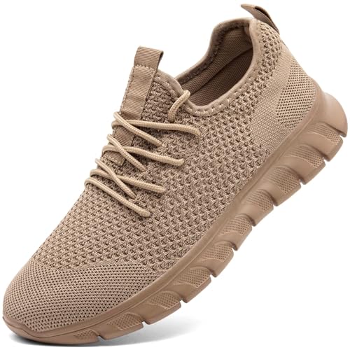 Damyuan Schuhe Herren Sneaker Laufschuhe Sportschuhe Turnschuhe Wanderschuhe weiß atmungsaktiv leichte männer Freizeitschuhe Herrenschuhe braun 44 von Damyuan