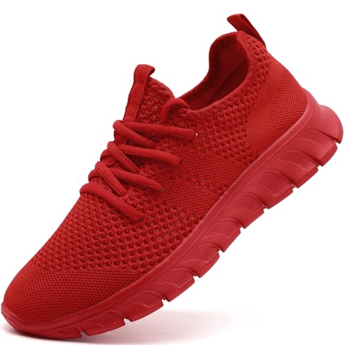 Damyuan Schuhe Herren Sneaker Laufschuhe Sportschuhe Turnschuhe Wanderschuhe weiß atmungsaktiv leichte männer Freizeitschuhe Herrenschuhe rot 39 von Damyuan