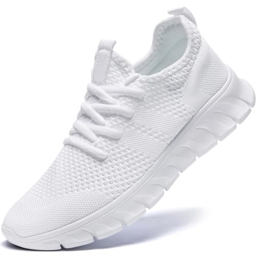 Damyuan Schuhe Herren Sneaker Laufschuhe Sportschuhe Turnschuhe Weiss Wanderschuhe weiß atmungsaktiv leichte männer Freizeitschuhe Herrenschuhe weiß 40 von Damyuan