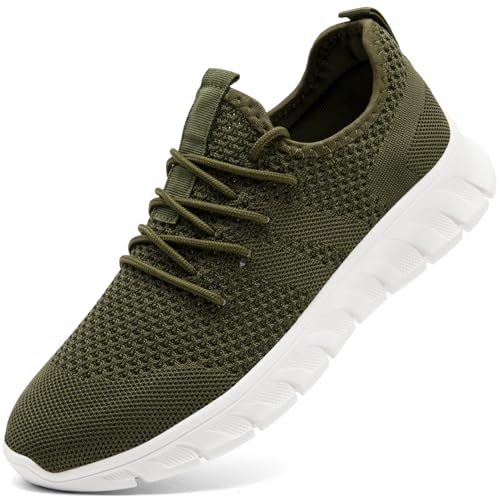 Damyuan Sportschuhe Herren Schuhe Sneaker Laufschuhe Turnschuhe Wanderschuhe Tennisschuhe atmungsaktiv leichte Gymnastikschuhe Freizeit straßenlaufschuhe grün 43 von Damyuan
