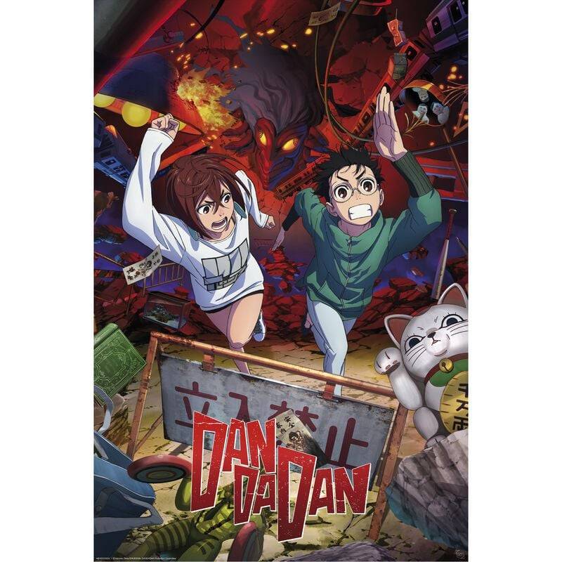 Dan Da Dan Key art Momo & Okarun Poster multicolor von Dan Da Dan