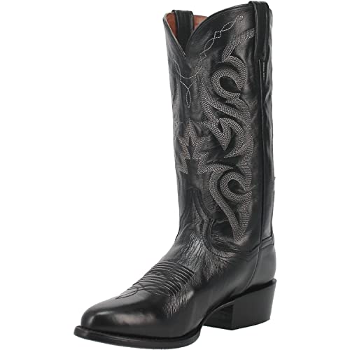Dan Post Herren Milwaukee Round Toe Cowboy Boots Traditionelle Cowboystiefel, Schwarz, 45 EU von Dan Post