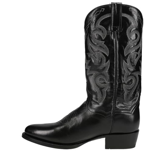 Dan Post Milwaukee Herren Cowboy-Stiefel mit rundem Zehenbereich, Schwarz, 9 Wide von Dan Post