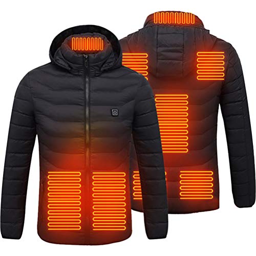 8-Zonen Beheizbare Jacke Herren Damen, Beheizte Weste USB-Ladethermostat mit 3 Geschwindigkeiten,Jacke Winter Wärmende Jacke Mantel von Dan&Dre