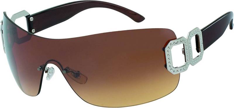 DanCarol Sonnenbrille DC-220- für Damen- das Gestell ist mit auffälligen Metallaplikationen von DanCarol