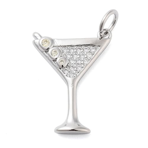 DanLingJewelry Weinglas-Anhänger aus Messing, für Cocktails, Getränke, baumelnde Charms für Schmuckherstellung, Armbänder, Halsketten, Bastelarbeiten, 10 Stück DanLingJewelry Weinglas-Anhänger aus Messing, für Cocktails, Getränke, baumelnde Charms für Schmuckherstellung, Armbänder, Halsketten, Bastelarbeiten, 10 Stück von DanLingJewelry