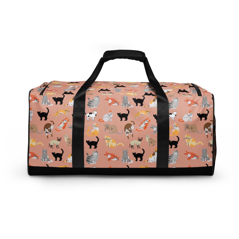 Entzückende Große Kitty Katze Print Duffle Tasche, Sehr Hochwertig, Übernachttasche, Turnbeutel von DanaEMArtandFashion