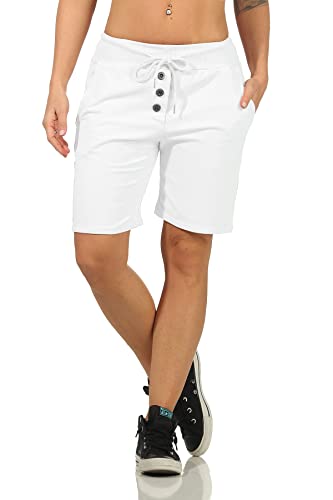 DANAEST Damen Bermuda Short Sporthosen (662) (as3, Alpha, s, Regular, Regular, Weiß) von DANAEST