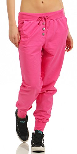 DANAEST Damen Freizeithose Sporthose Sweat Pants lang (623), Grösse:M / 38, Farbe:Pink von DANAEST