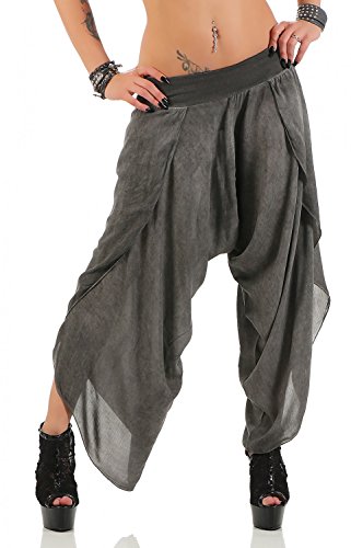 DANAEST Damen Harem Aladin Pump Hose Hosenrock (No 540), Grau von DANAEST