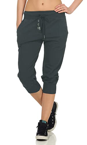 DANAEST Damen Jogginghose 3/4 (654) (M, D-Grau) von DANAEST