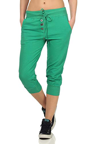 DANAEST Damen Jogginghose 3/4 (654), Grösse:M, Farbe:Grün von DANAEST