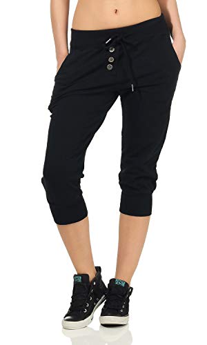 DANAEST Damen Jogginghose 3/4 (654), Grösse:M, Farbe:Schwarz von DANAEST