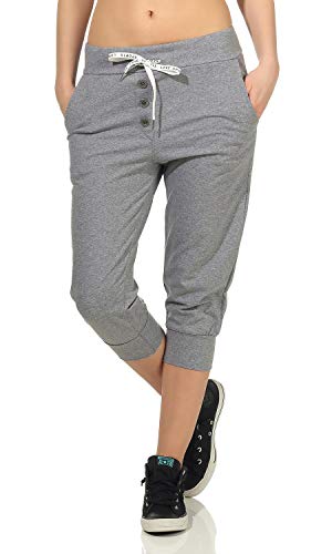 DANAEST Damen Jogginghose 3/4 (654), XL, Grau von DANAEST