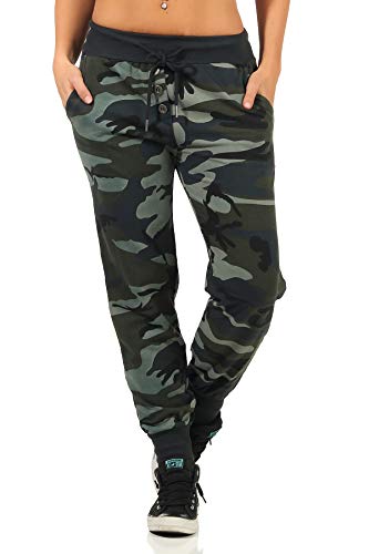 DANAEST Damen Sporthose Camouflage (499) (M, Armee) von DANAEST