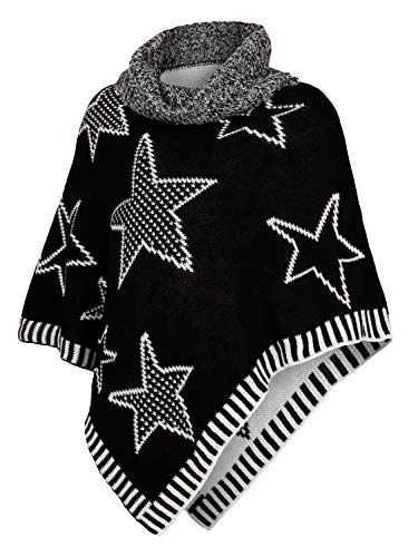 DANAEST Kinder Mädchen Strick Poncho (567) (128/8 Jahre, Blau) von DANAEST