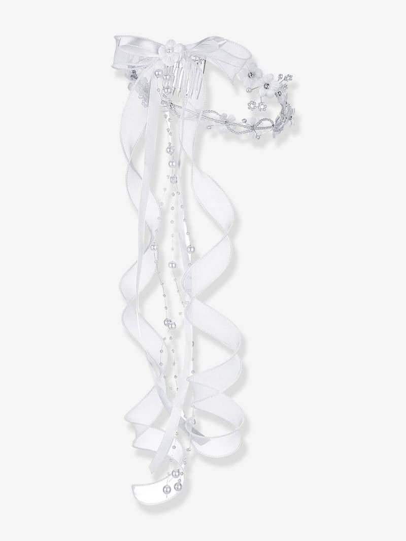 Haarkranz DGRIT aus Blumen mit Perlen und Satin-Bändern Mädchen DANAMADE von Danamade