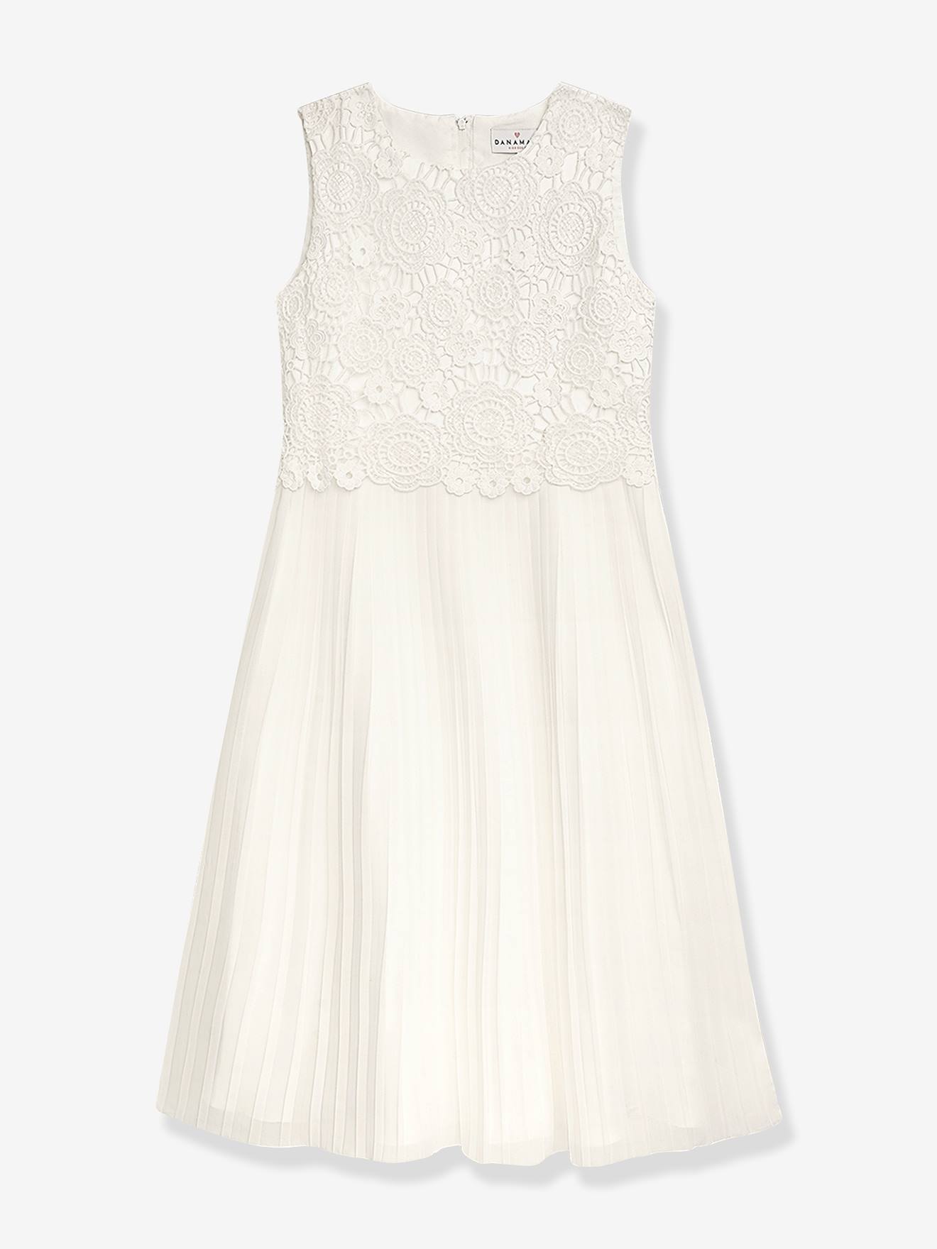 festliches Kleid  DZUZANA mit Spitze und Plissee Mädchen DANAMADE von Danamade