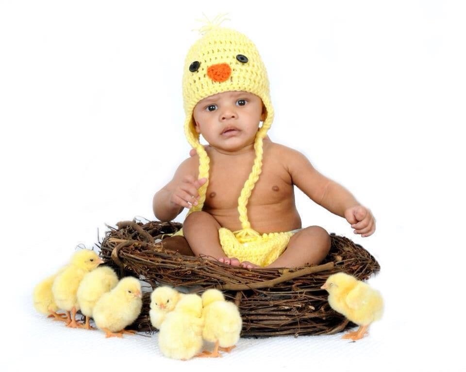 Gehäkelte Küken Ostermütze - Fotografie Requisite Handarbeit Geschenk Kinder Baby Neugeborene Unikat Gehäkelte Küken Ostermütze - Fotografie Requisite Handarbeit Geschenk Kinder Baby Neugeborene Unikat von DanasCrochetShop